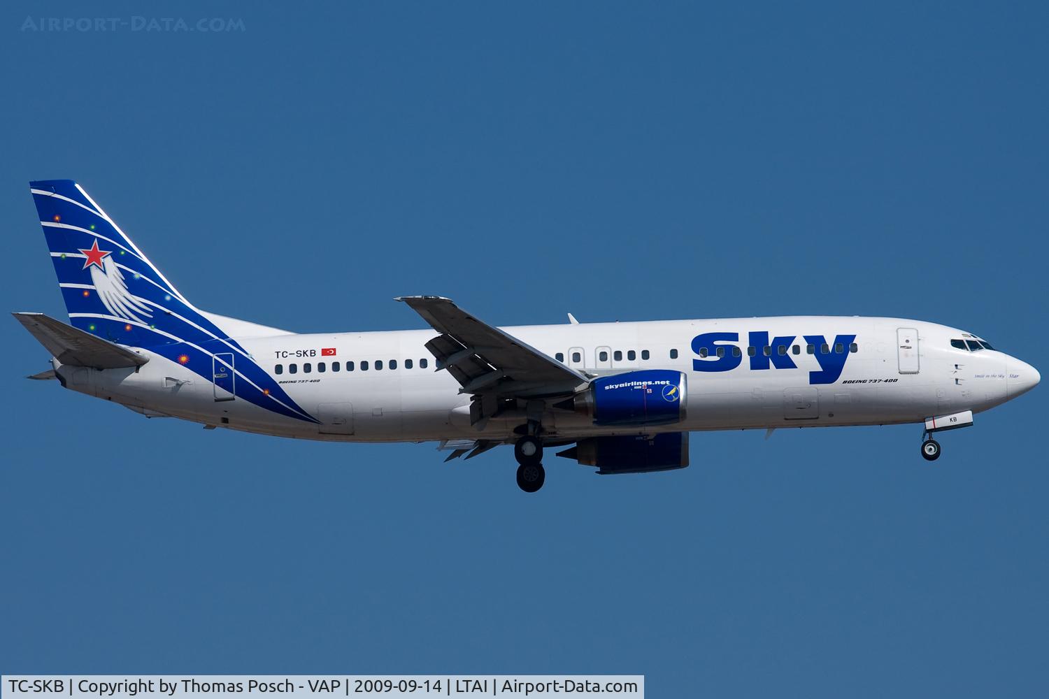 TC-SKB, 1992 Boeing 737-430 C/N 27004, Sky Airlines