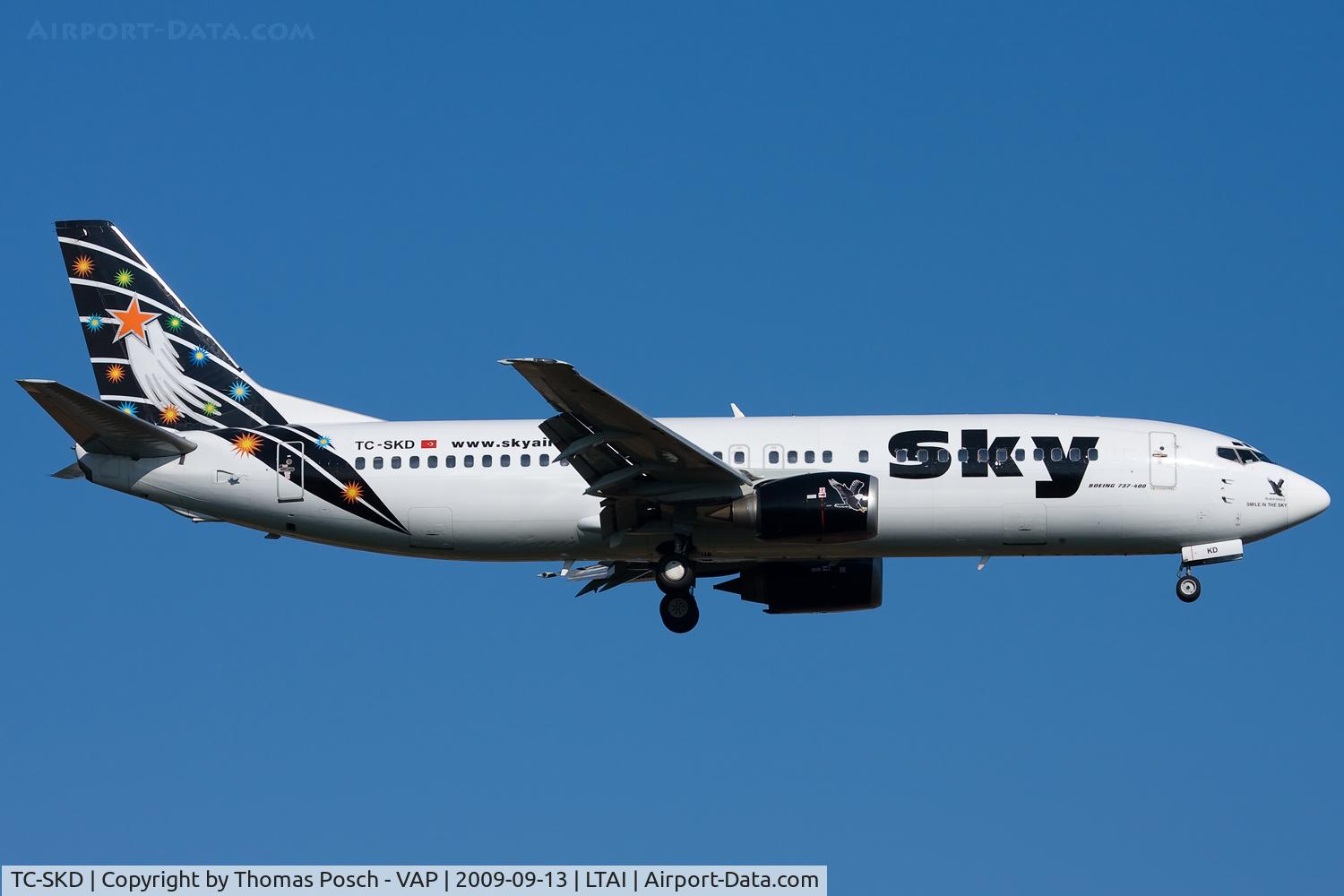 TC-SKD, 1992 Boeing 737-4Q8 C/N 25372, Sky Airlines