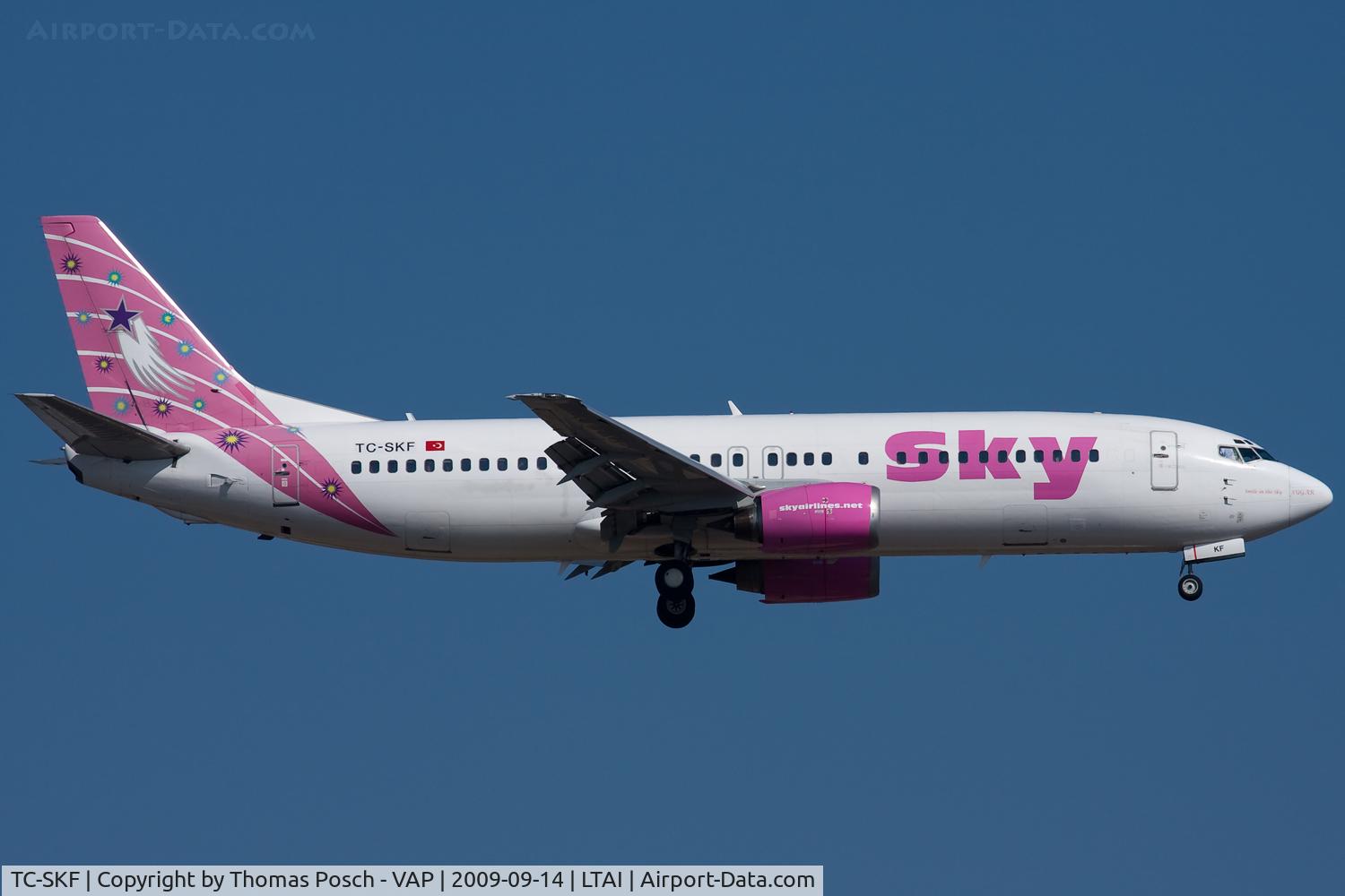 TC-SKF, 1993 Boeing 737-4Q8 C/N 26291/2513, Sky Airlines