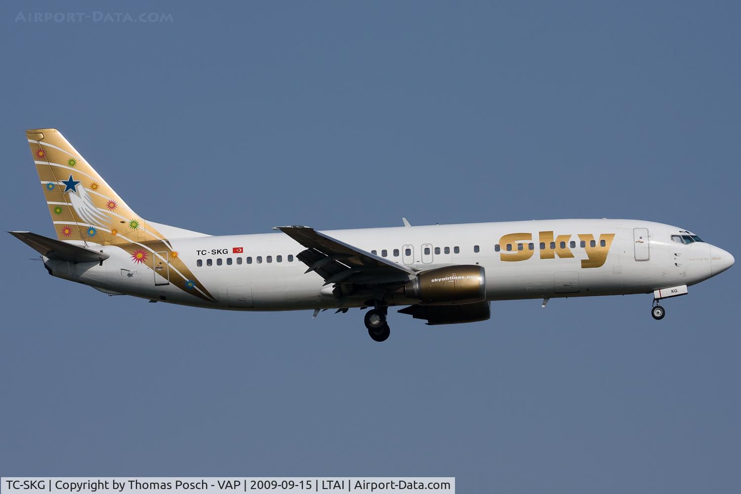 TC-SKG, 1991 Boeing 737-4Q8 C/N 25371, Sky Airlines