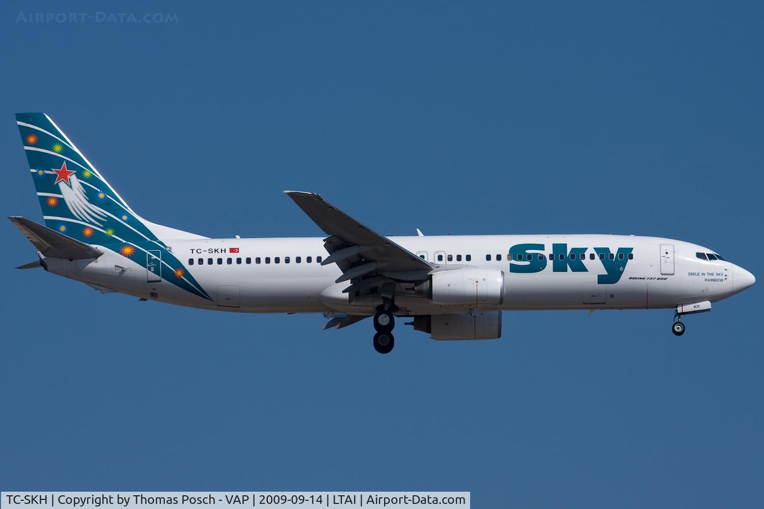 TC-SKH, 2007 Boeing 737-8BK C/N 29644, Sky Airlines