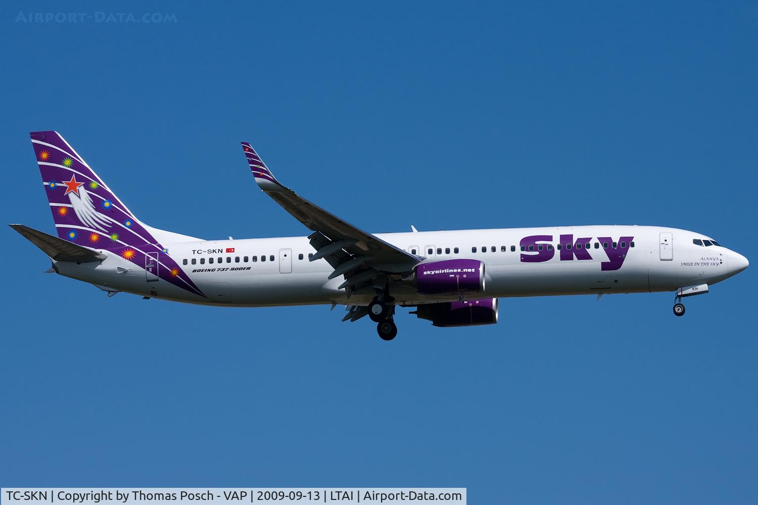 TC-SKN, 2009 Boeing 737-94X/ER C/N 36086, Sky Airlines