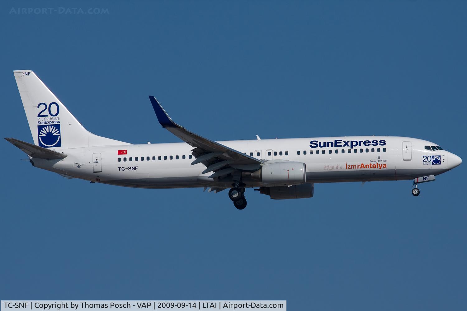 TC-SNF, 2008 Boeing 737-8HC C/N 36529, Sun Express