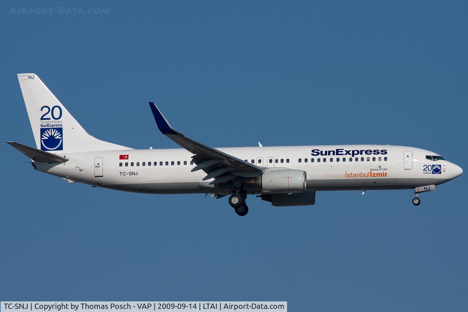 TC-SNJ, 2005 Boeing 737-86J C/N 30827, Sun Express