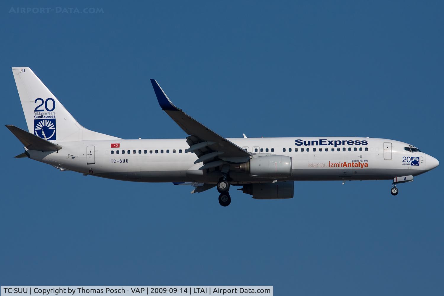 TC-SUU, 2001 Boeing 737-86Q C/N 30274, Sun Express