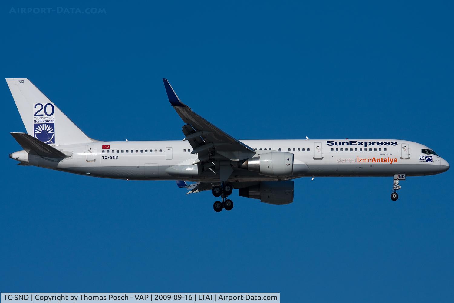 TC-SND, 1993 Boeing 757-2Q8 C/N 26268, Sun Express