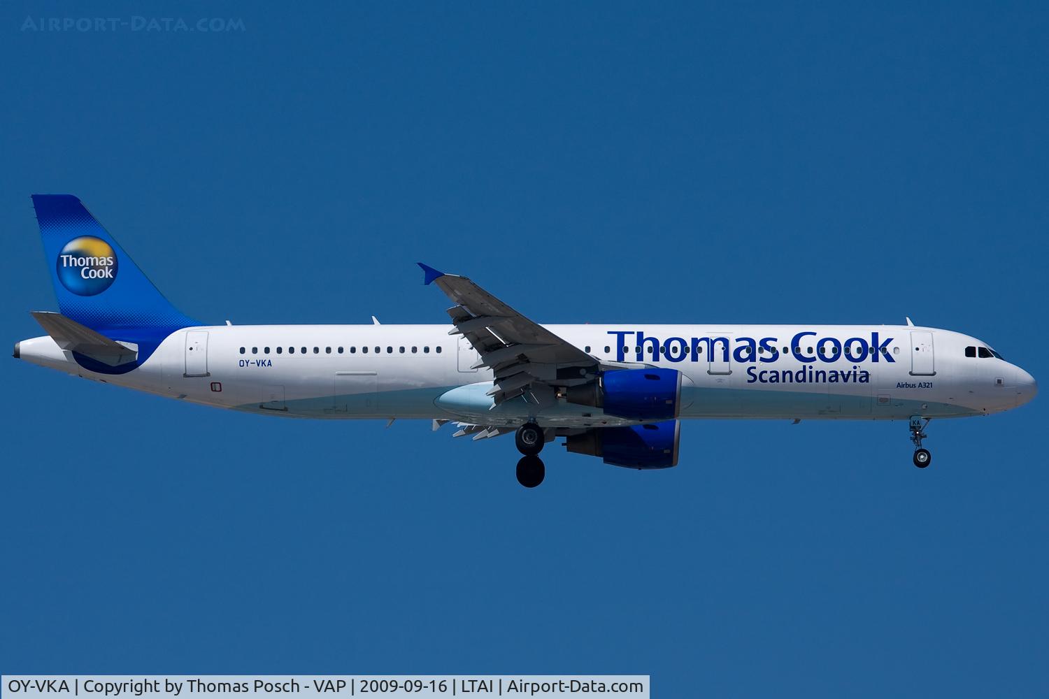 OY-VKA, 2002 Airbus A321-213 C/N 1881, Thomas Cook Airlines (Scandinavia)