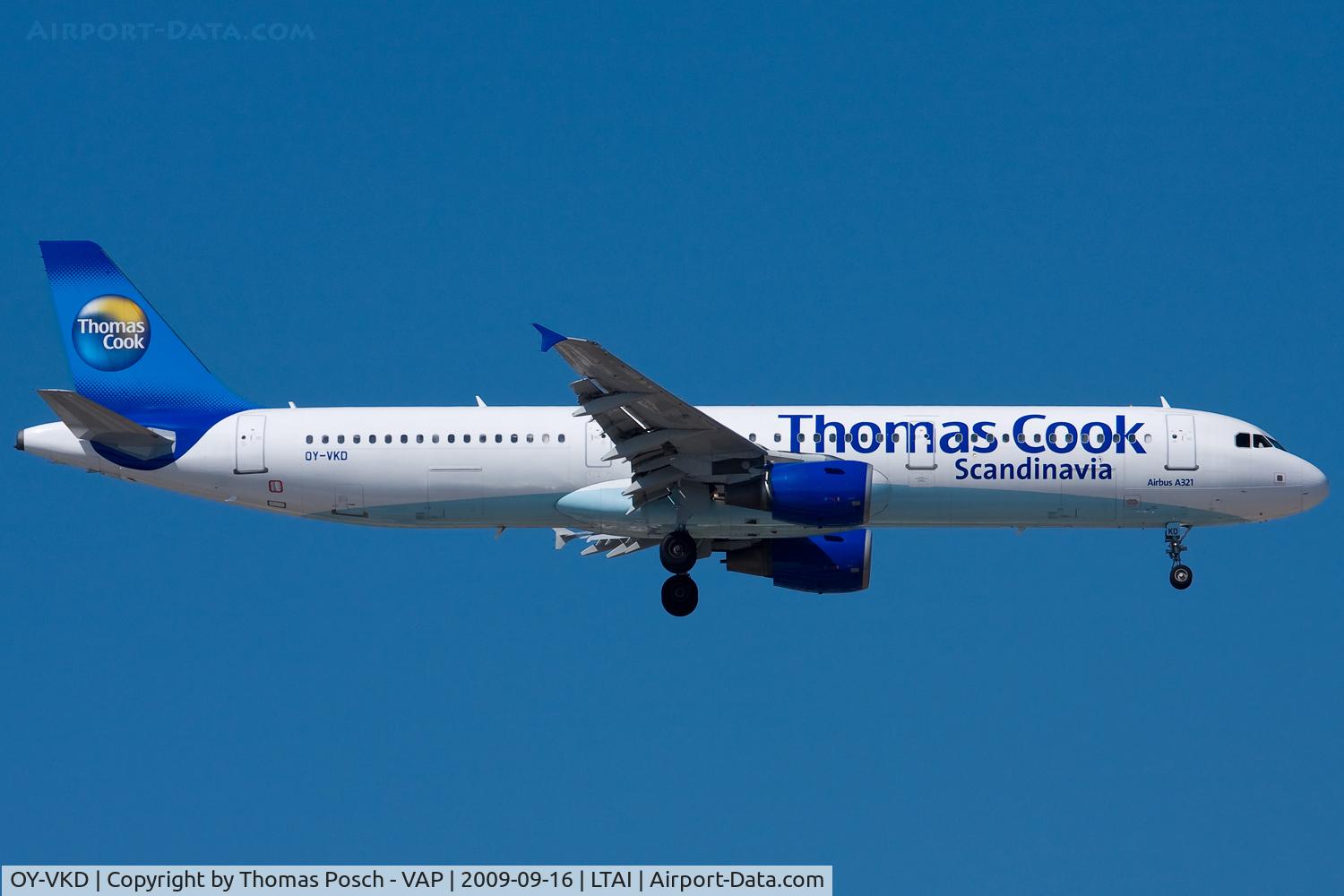 OY-VKD, 2003 Airbus A321-211 C/N 1960, Thomas Cook Airlines (Scandinavia)