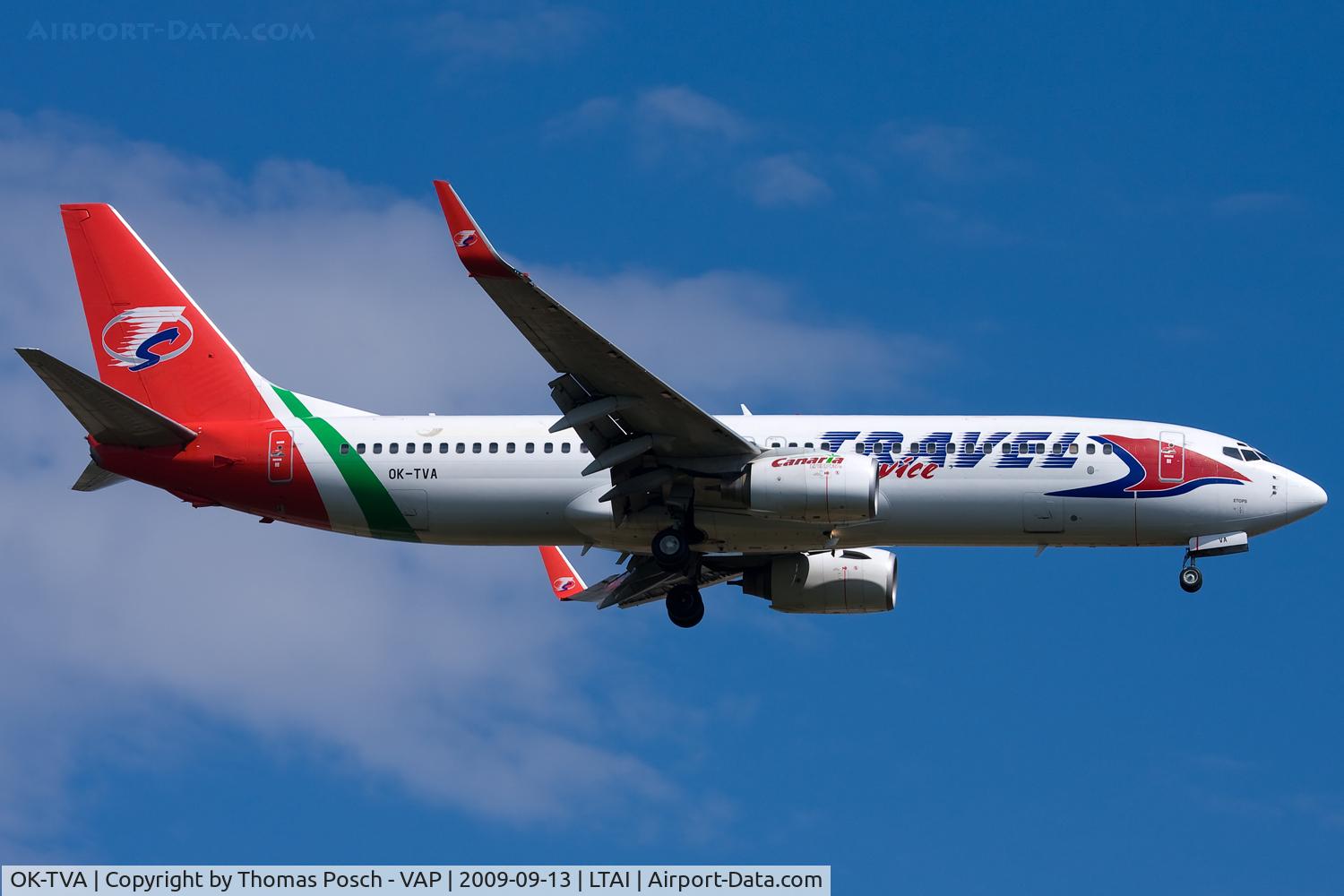 OK-TVA, 2001 Boeing 737-86N C/N 32243, Travel Service