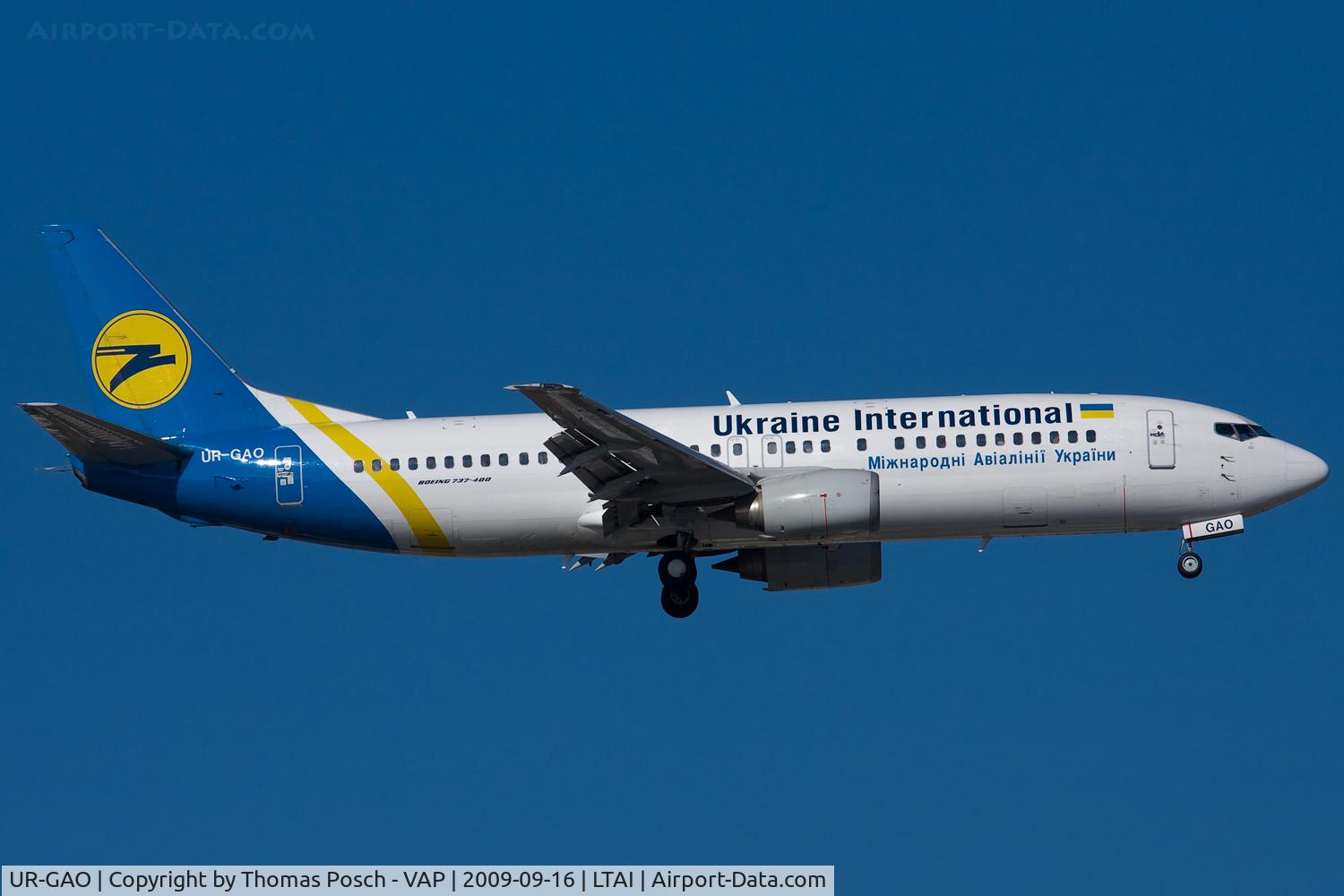 UR-GAO, 1991 Boeing 737-4Z9 C/N 25147, Ukraine International Airlines