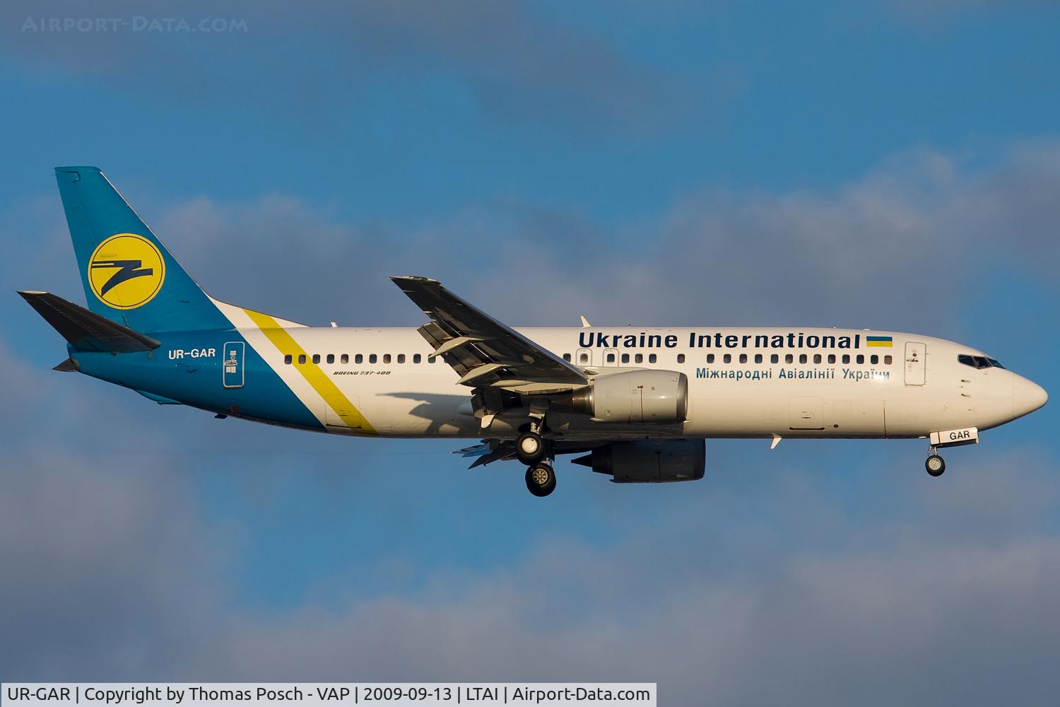 UR-GAR, 1993 Boeing 737-4Y0 C/N 26081, Ukraine International Airlines