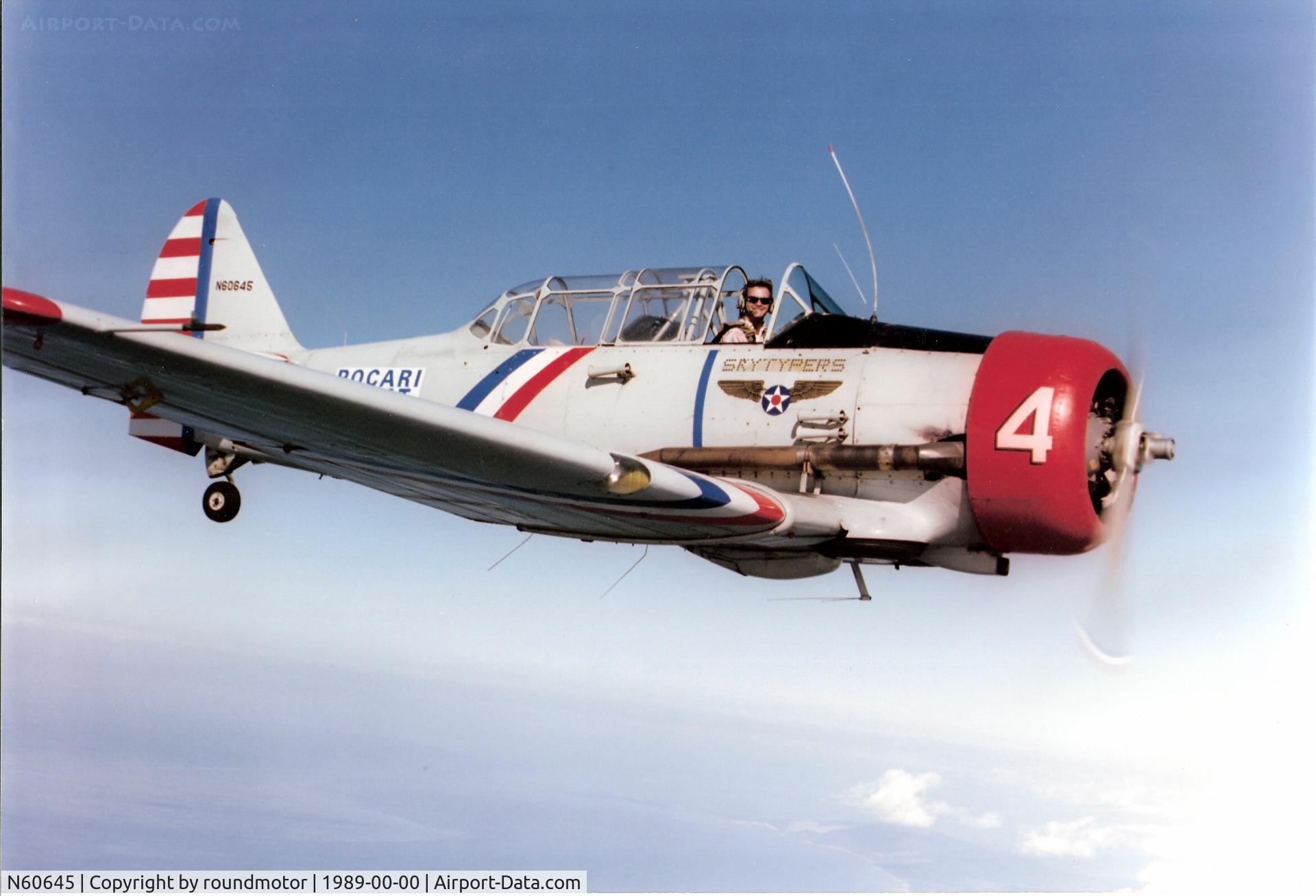 N60645, 1941 North American SNJ-2 C/N 79-3993, Skytyping over Japan