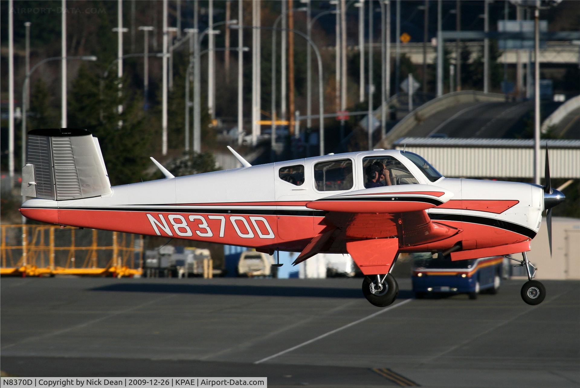 N8370D, 1958 Beech J35 Bonanza C/N D-5463, KPAE