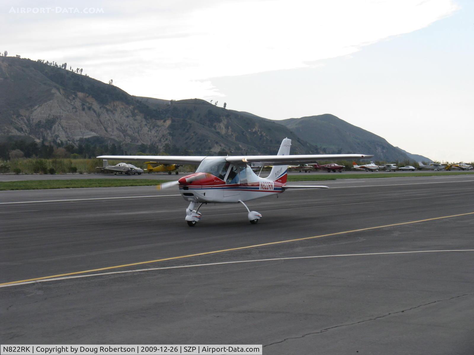 N822RK, 2007 Tecnam P-2004 Bravo C/N 096, 2007 Costruzioni Aeronautiche Tecnam P2004 BRAVO, Rotax 912 ULS 100 Hp, taxi to Rwy 22