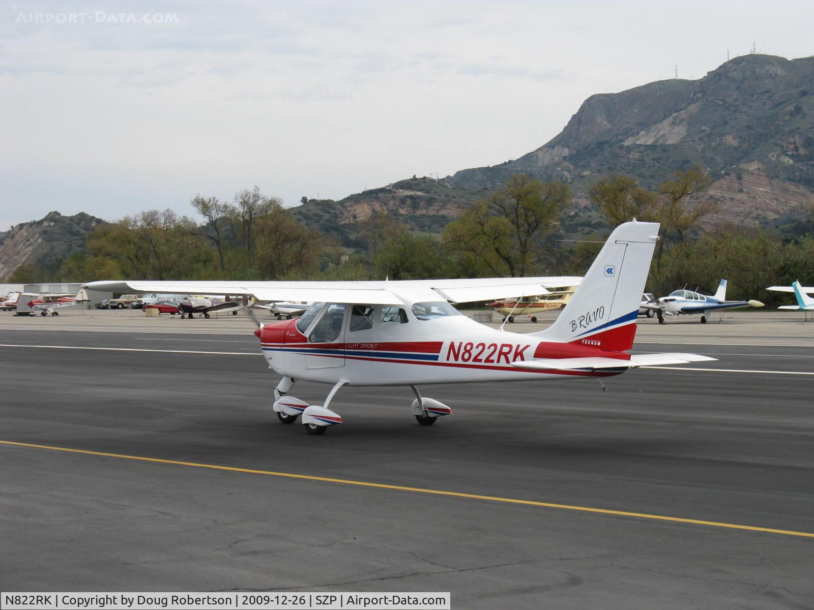 N822RK, 2007 Tecnam P-2004 Bravo C/N 096, 2007 Costruzioni Aeronautiche Tecnam P2004 BRAVO, Rotax 912ULS 100 Hp, taxi to Rwy 22