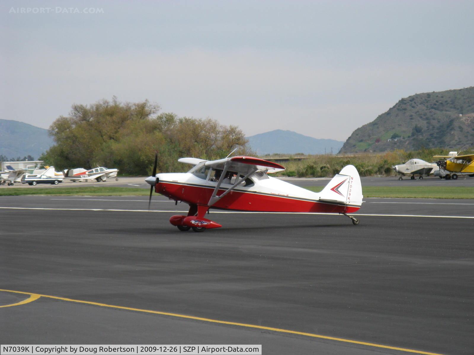 N7039K, 1950 Piper PA-20 Pacer C/N 20-147, 1950 Piper PA-20 SUPER PACER 150, Lycoming O-290 listed, taxi back
