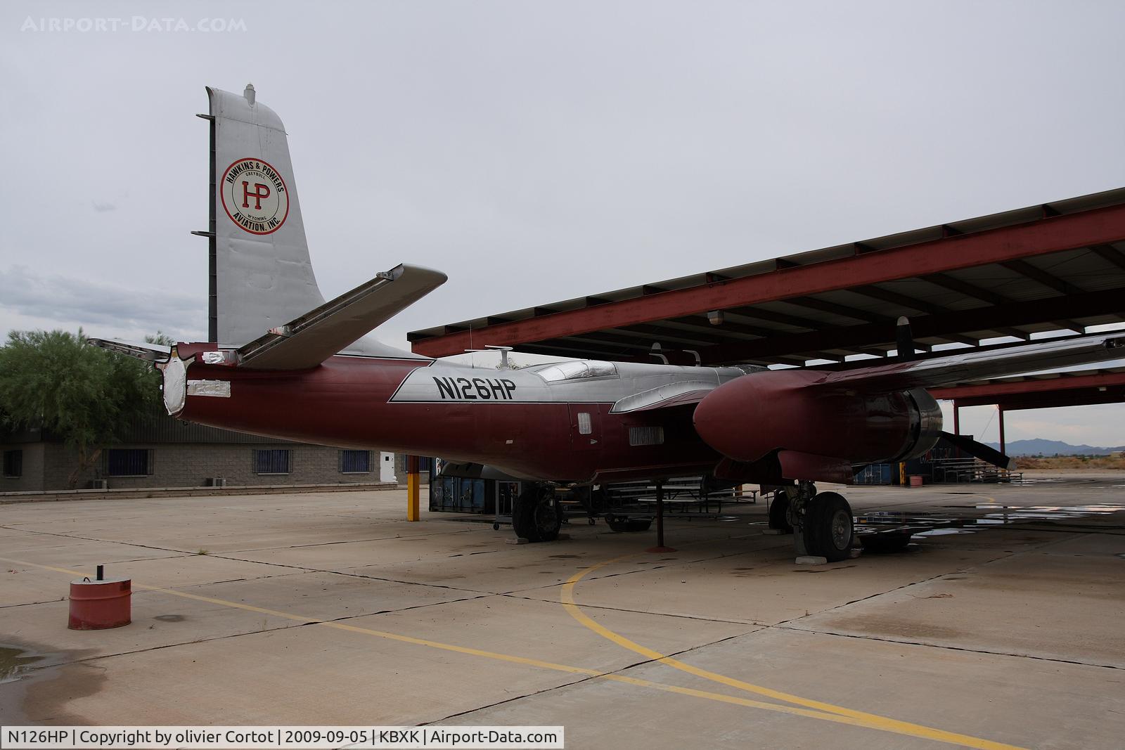 N126HP, 1944 Douglas A-26B Invader Invader C/N 27799, buckeye airfield, the right side of the aircraft.