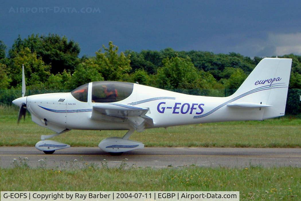 G-EOFS, 1999 Europa Tri Gear C/N PFA 247-13033, Europa Avn Europa XS  [PFA 247-13033] Kemble~G 11/07/2004. Seen at the PFA Fly in 2004 Kemble UK taxiing out for departure.