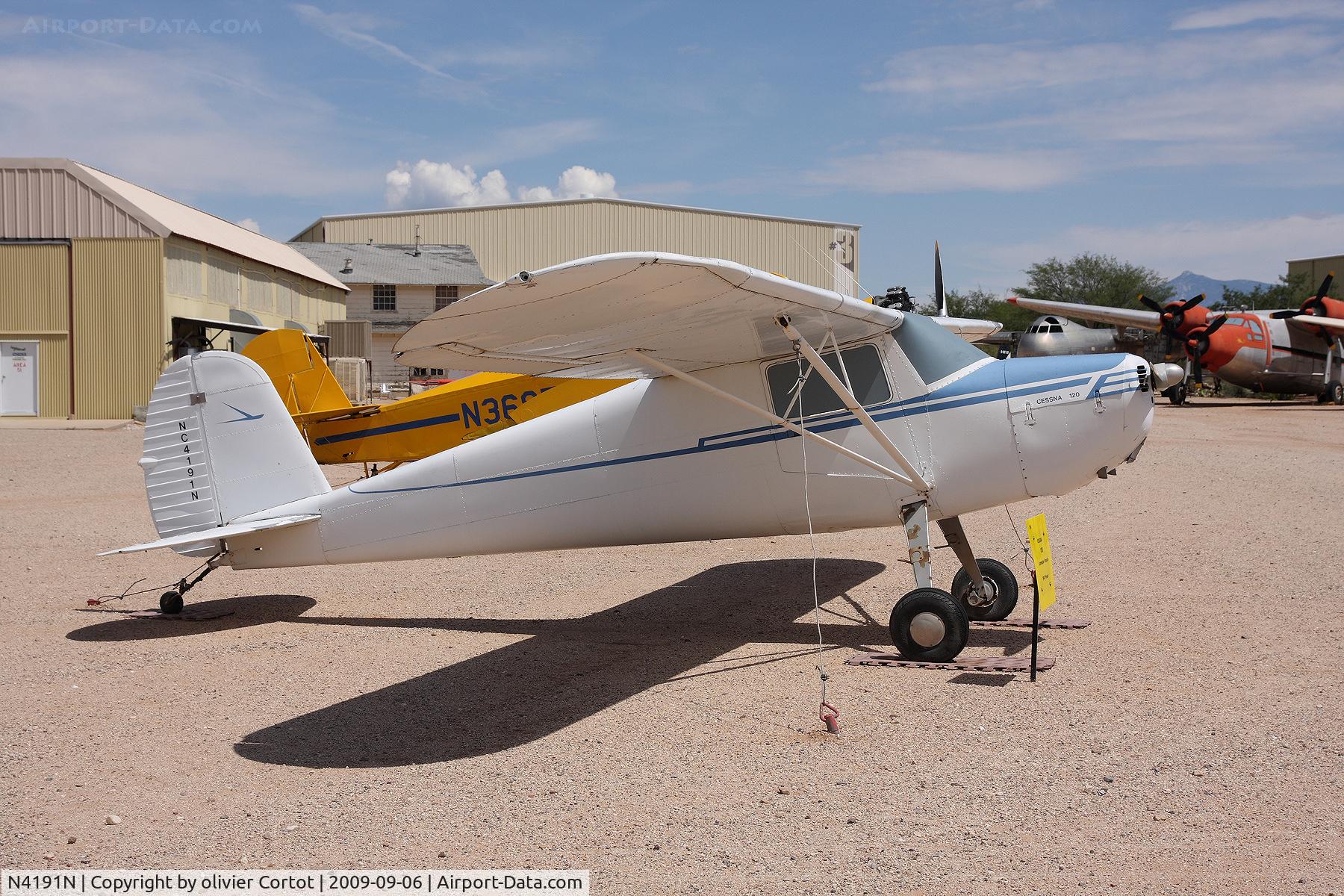 N4191N, 1947 Cessna 120 C/N 13662, Pima Air Museum, AZ