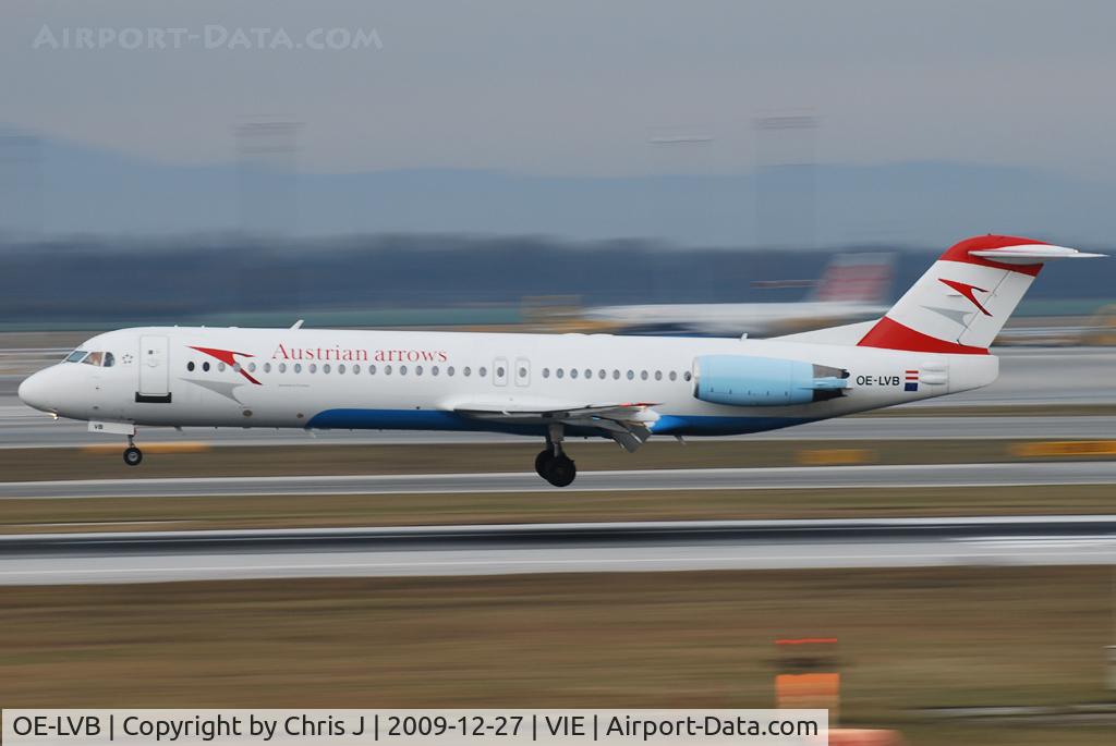 OE-LVB, 1994 Fokker 100 (F-28-0100) C/N 11502, Austrian arrows Fokker 100