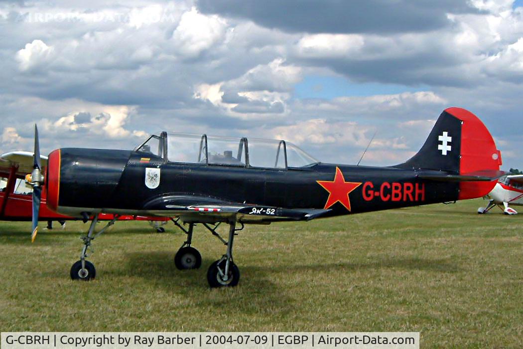 G-CBRH, 1984 Yakovlev Yak-52 C/N 844815, Yakovlev Yak-52 [844815] Kemble~UK 09/07/2004. Seen at the PFA Fly in 2004 Kemble UK. Became LY-BOS 07-2009
