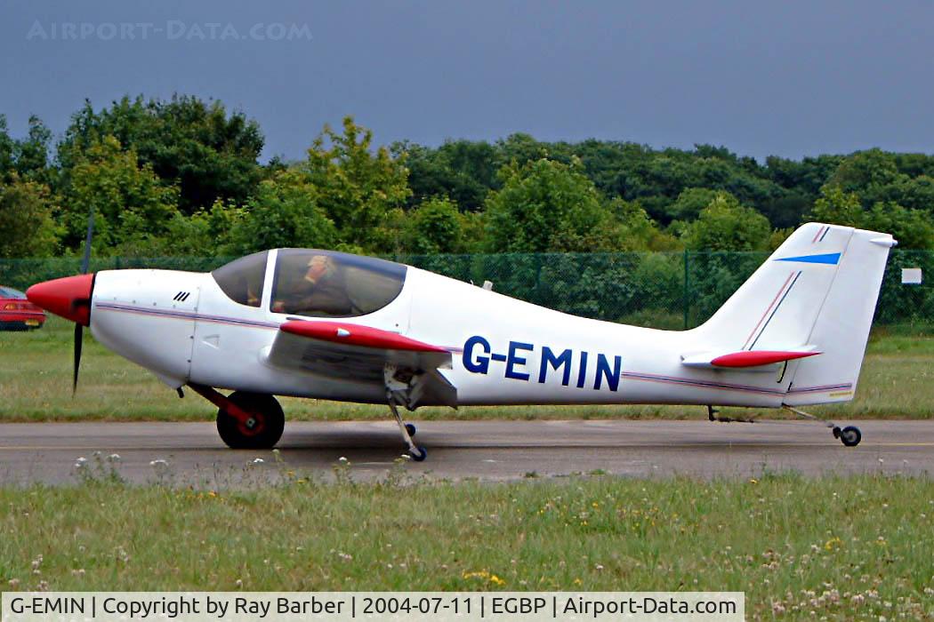 G-EMIN, 1997 Europa Monowheel C/N PFA 247-12673, Europa Avn Europa [PFA 247-12673] Kemble~G 11/07/2004. Seen at the PFA Fly in 2004 Kemble UK taxiing out for departure.