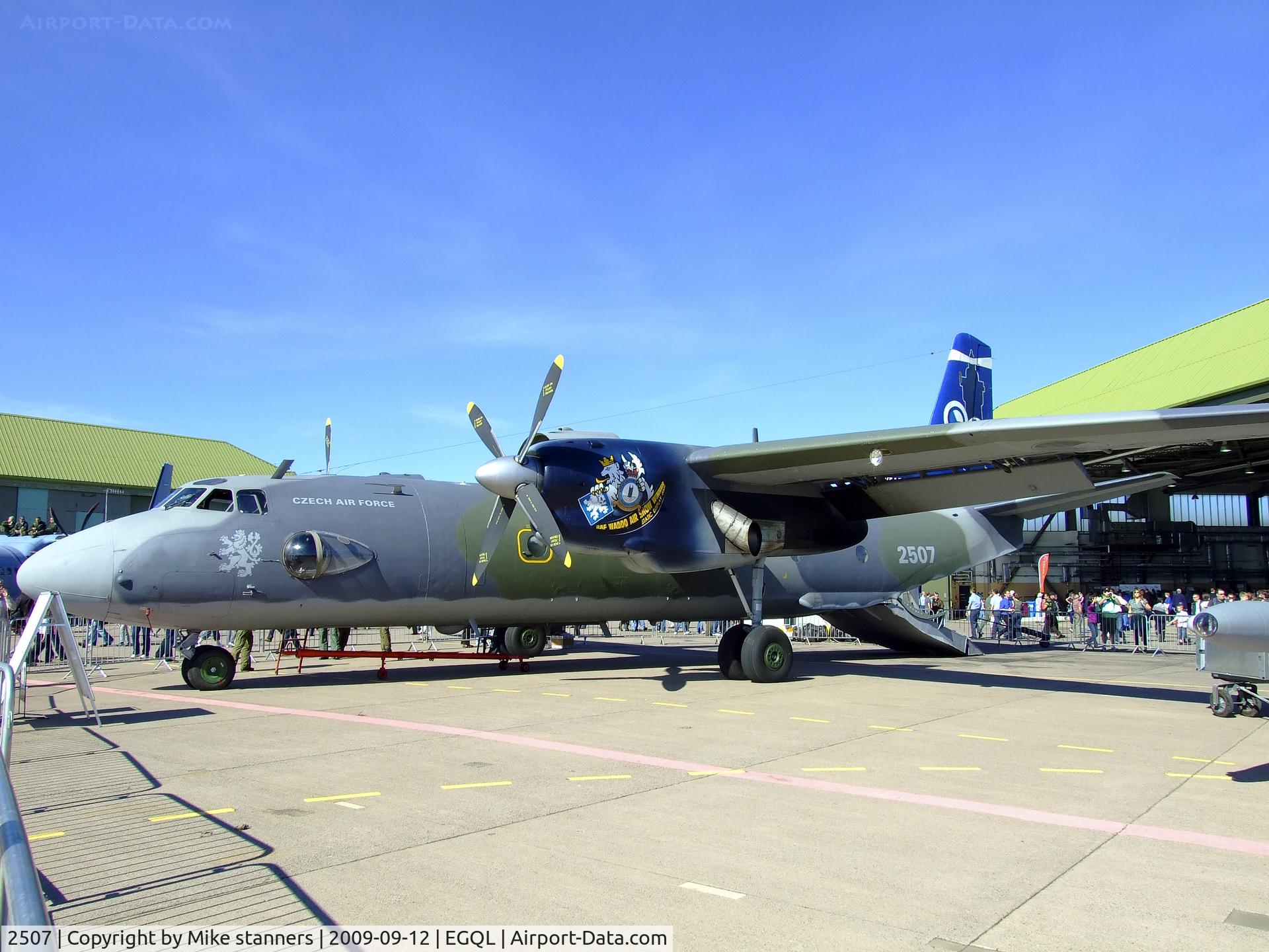 2507, Antonov An-26 C/N 12507, 242Sqn AN-26 Curl,note the art work on the eingine cowling