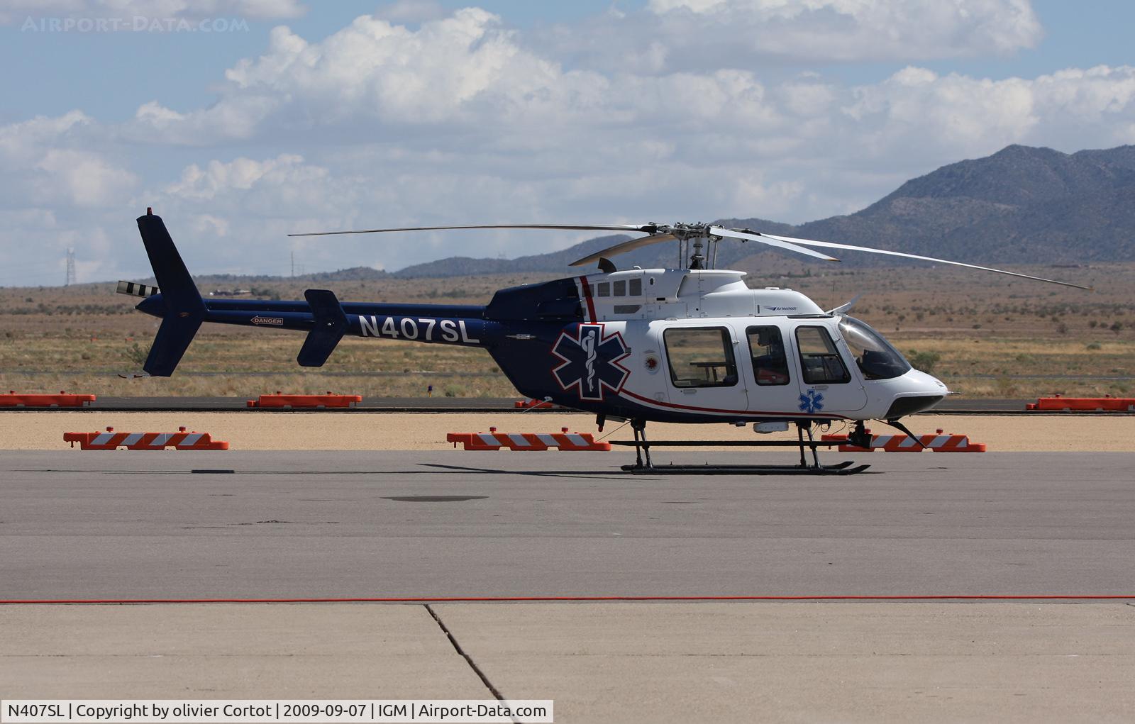 N407SL, Bell 407 C/N 53564, Kingman airport, AZ