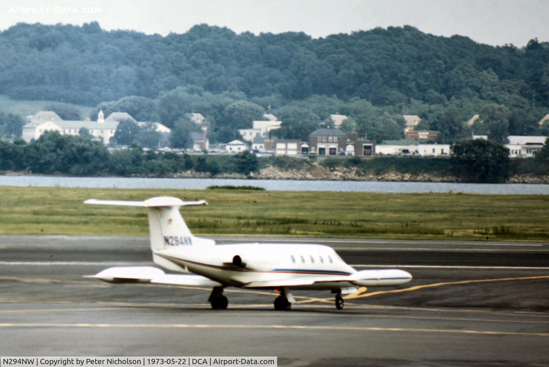 N294NW, 1969 Learjet Inc 25 C/N 031, Learjet 25 departing Washington National in May 1973.