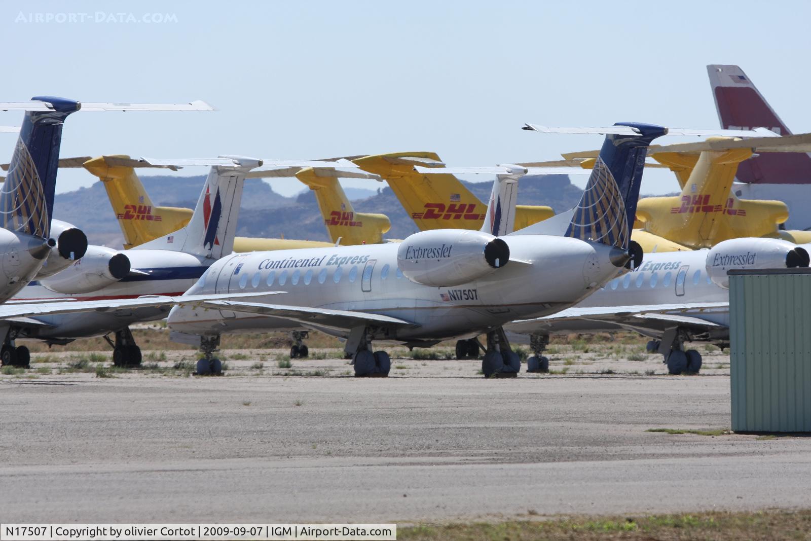 N17507, 2000 Embraer ERJ-135ER (EMB-135ER) C/N 145215, Already in storage at Kingman Airport...
