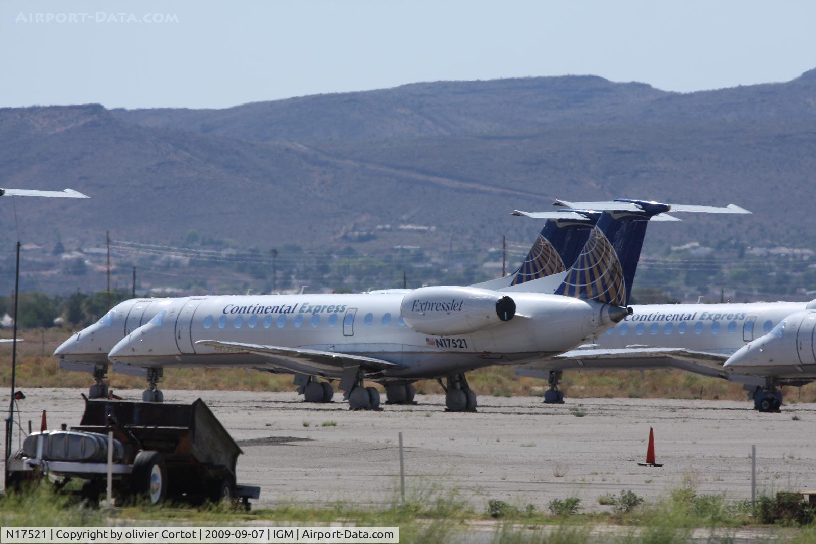 N17521, 2001 Embraer ERJ-135LR (EMB-135LR) C/N 145378, Already in storage at Kingman Airport...