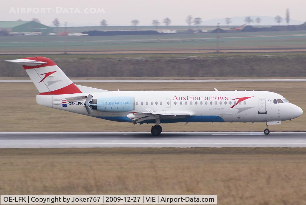 OE-LFK, 1995 Fokker 70 (F-28-0070) C/N 11555, Austrian arrows Fokker F-70