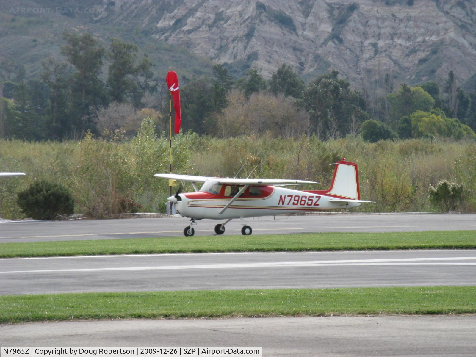 N7965Z, 1963 Cessna 150C C/N 15060065, 1963 Cessna 150C, Continental O-200 100 Hp, taxi after landing Rwy 22, really stunning condition/appearance!