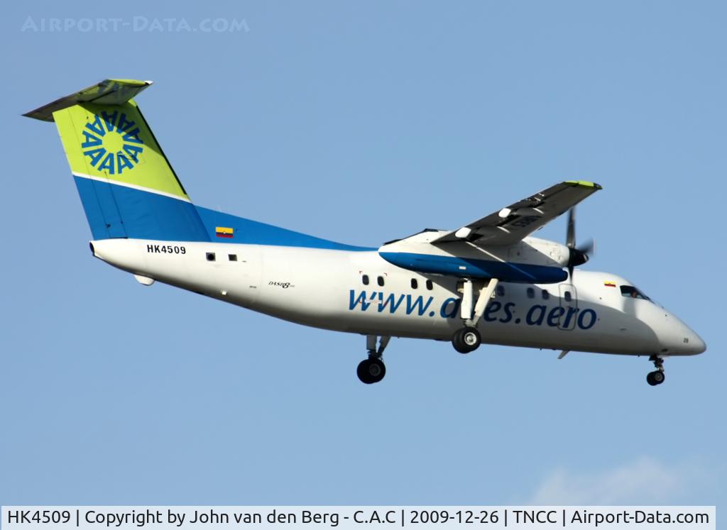 HK4509, 1998 De Havilland Canada DHC-8-201 Dash 8 C/N 507, Aires DHC 8-Q202 ( 452) @ TNCC / CUR
