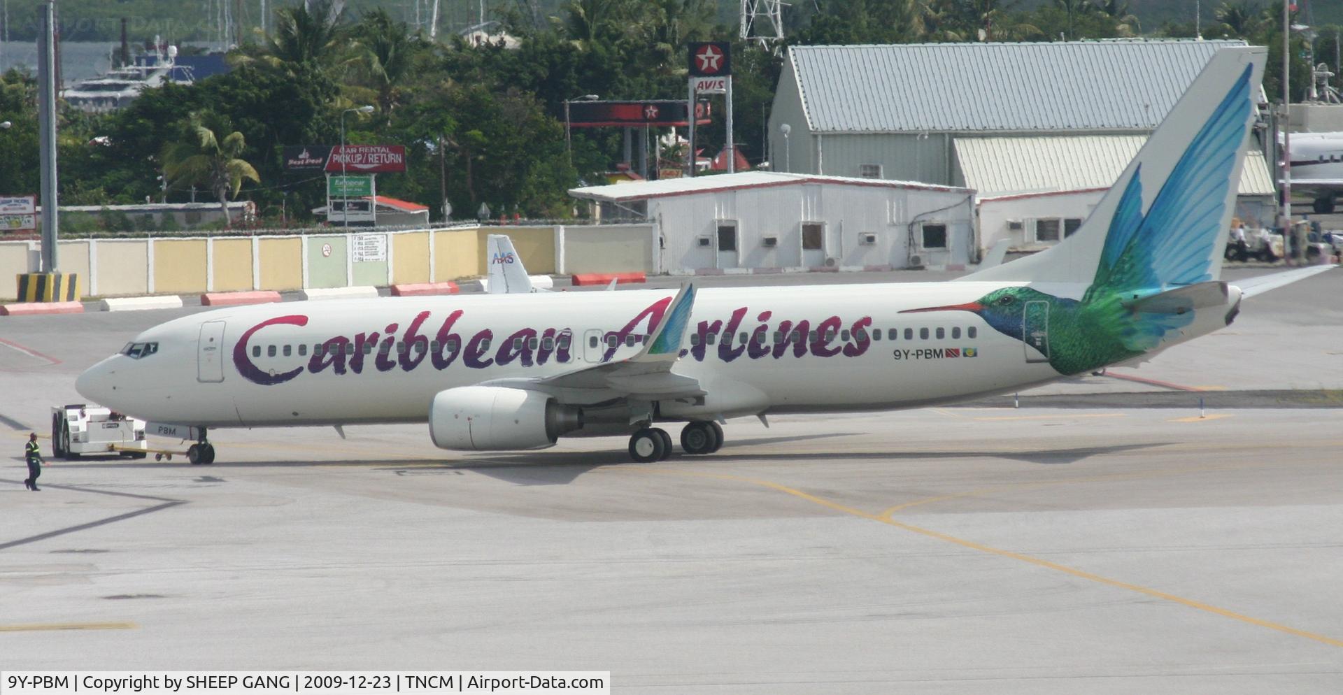 9Y-PBM, 2007 Boeing 737-8BK C/N 29635, 9Y-PBM being push back from the gates befor taxing to to the active