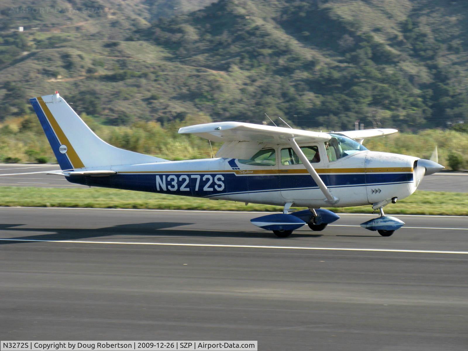N3272S, 1964 Cessna 182G Skylane C/N 18255772, 1964 Cessna 182G SKYLANE, Continental O-470-S 230 Hp, landing roll Rwy 22
