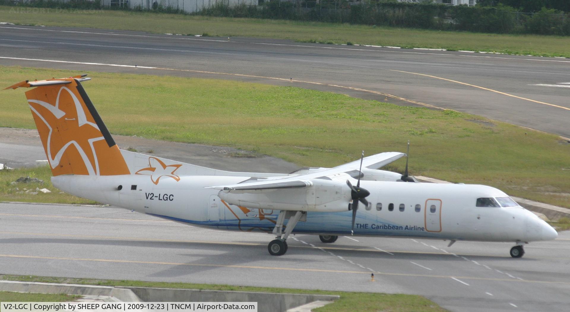 V2-LGC, 1991 De Havilland Canada DHC-8-311 Dash 8 C/N 298, V2-LGC getting there paint job done