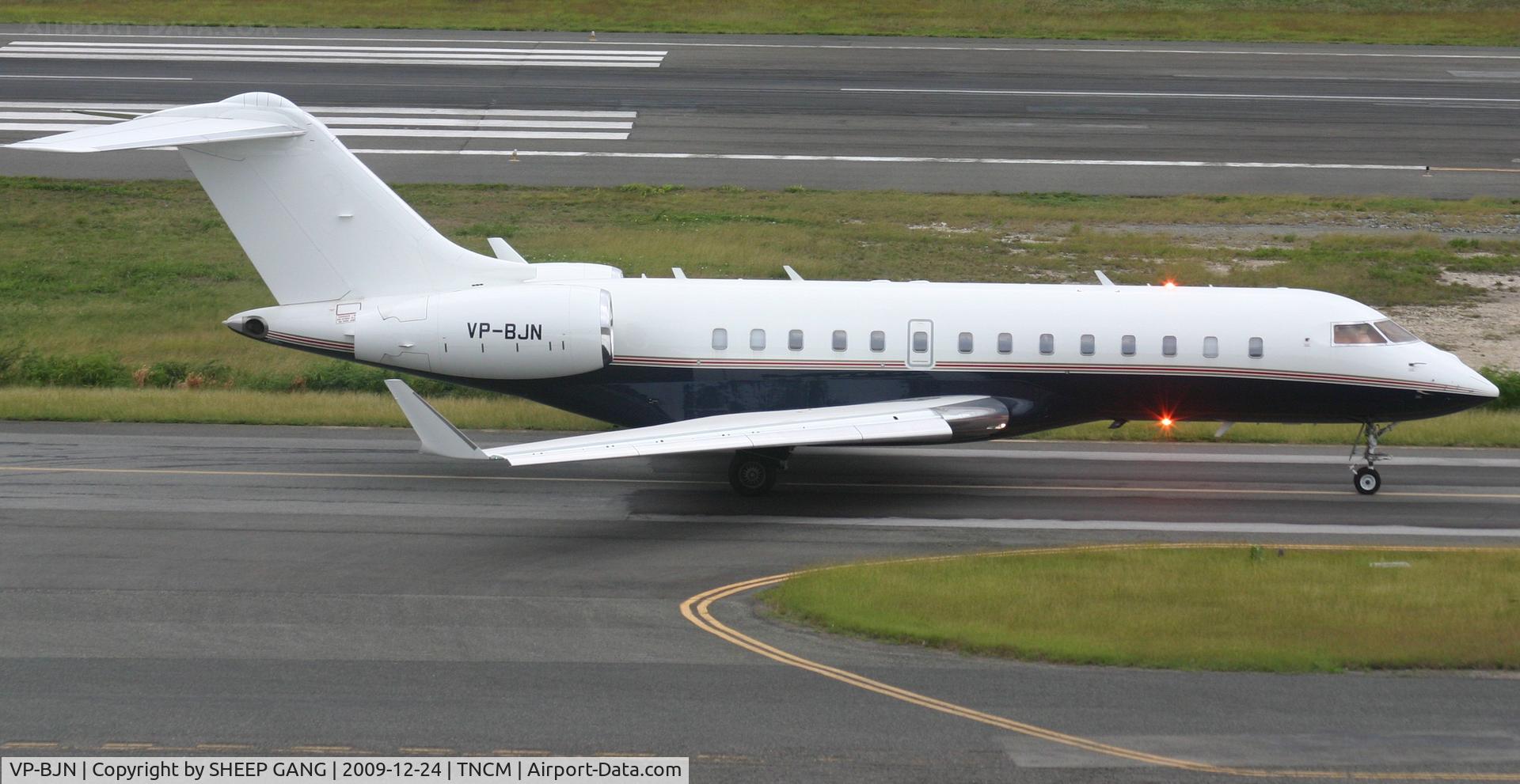 VP-BJN, 2007 Bombardier BD-700-1A11 Global 5000 C/N 9273, VP-BJN at the holding point ALPHA before entering the active runway for take off