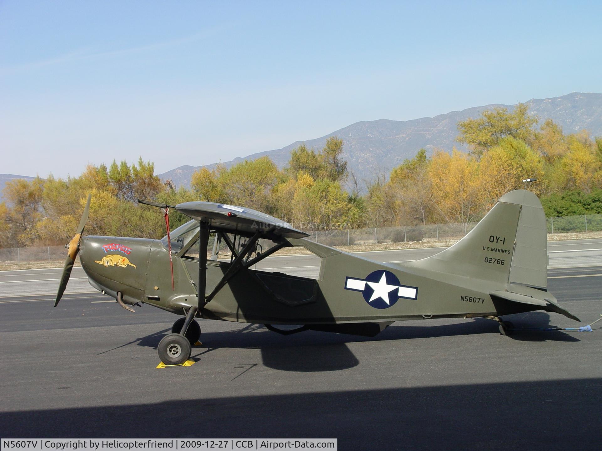N5607V, 1944 Stinson L-5B Sentinel C/N 2946, Being made ready for Air Show