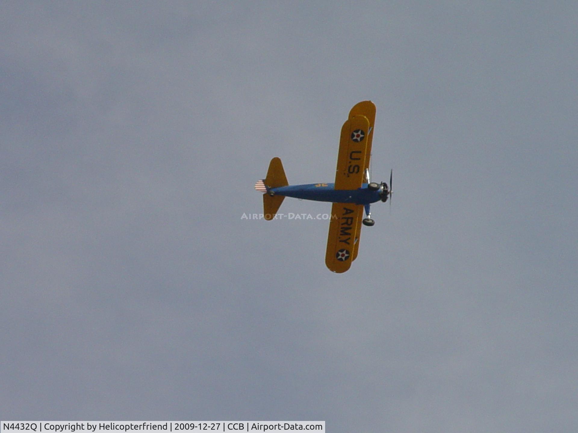 N4432Q, Boeing PT-17 Kaydet (A75N1) C/N 75-1969, High pass turning to down wind leg