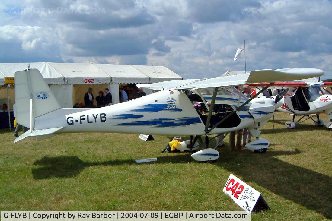 G-FLYB, 2003 Comco Ikarus C42 FB100 C/N 0309-6572, Comco Ikarus C-42 FB100 Cyclone [0309-6572] Kemble~G 09/07/2004. Seen at the PFA Fly in 2004 Kemble UK.