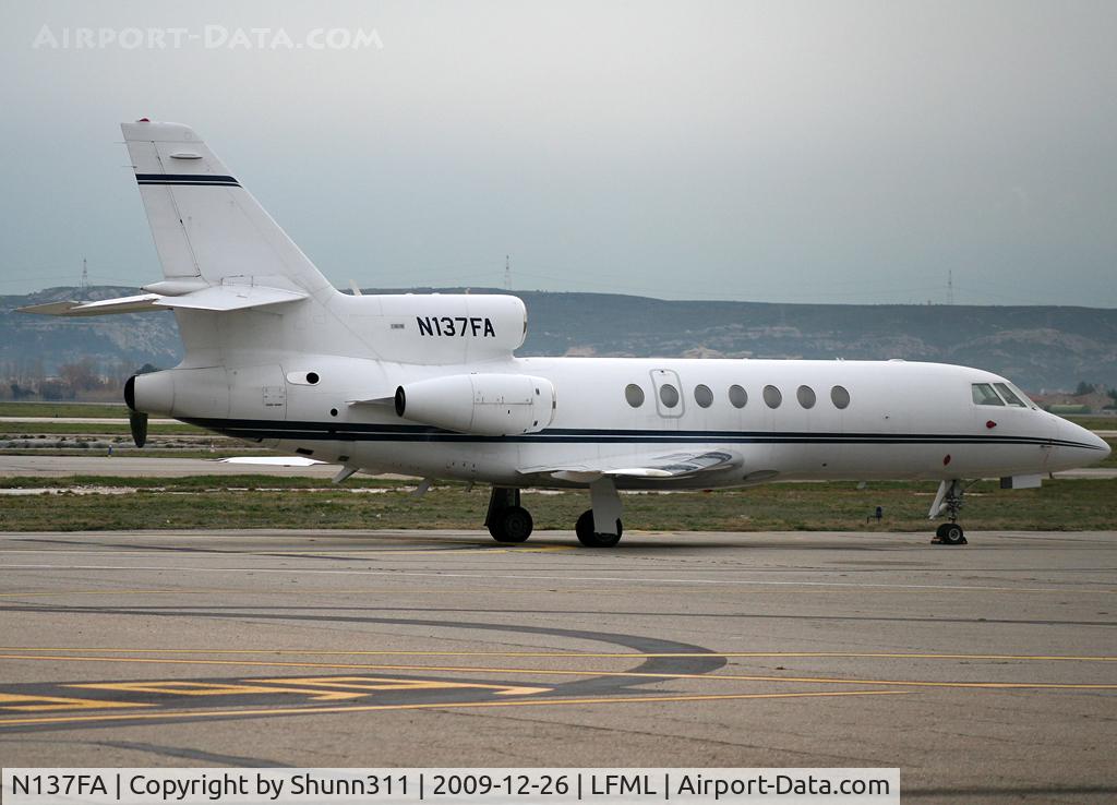 N137FA, 1983 Dassault Falcon 50 C/N 137, Parked at the General Aviation area...