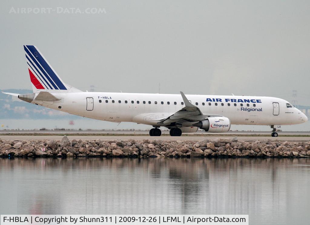 F-HBLA, 2007 Embraer 195LR (ERJ-190-200LR) C/N 19000051, Taxiing holding point rwy 13L for departure...
