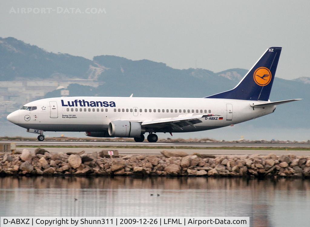 D-ABXZ, 1990 Boeing 737-330 C/N 24564, Landing rwy 13L