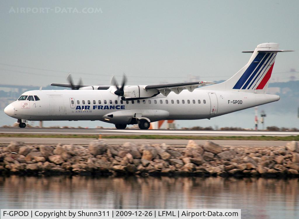 F-GPOD, 1993 ATR 72-202 C/N 361, Landing rwy 13L with CCM call sign