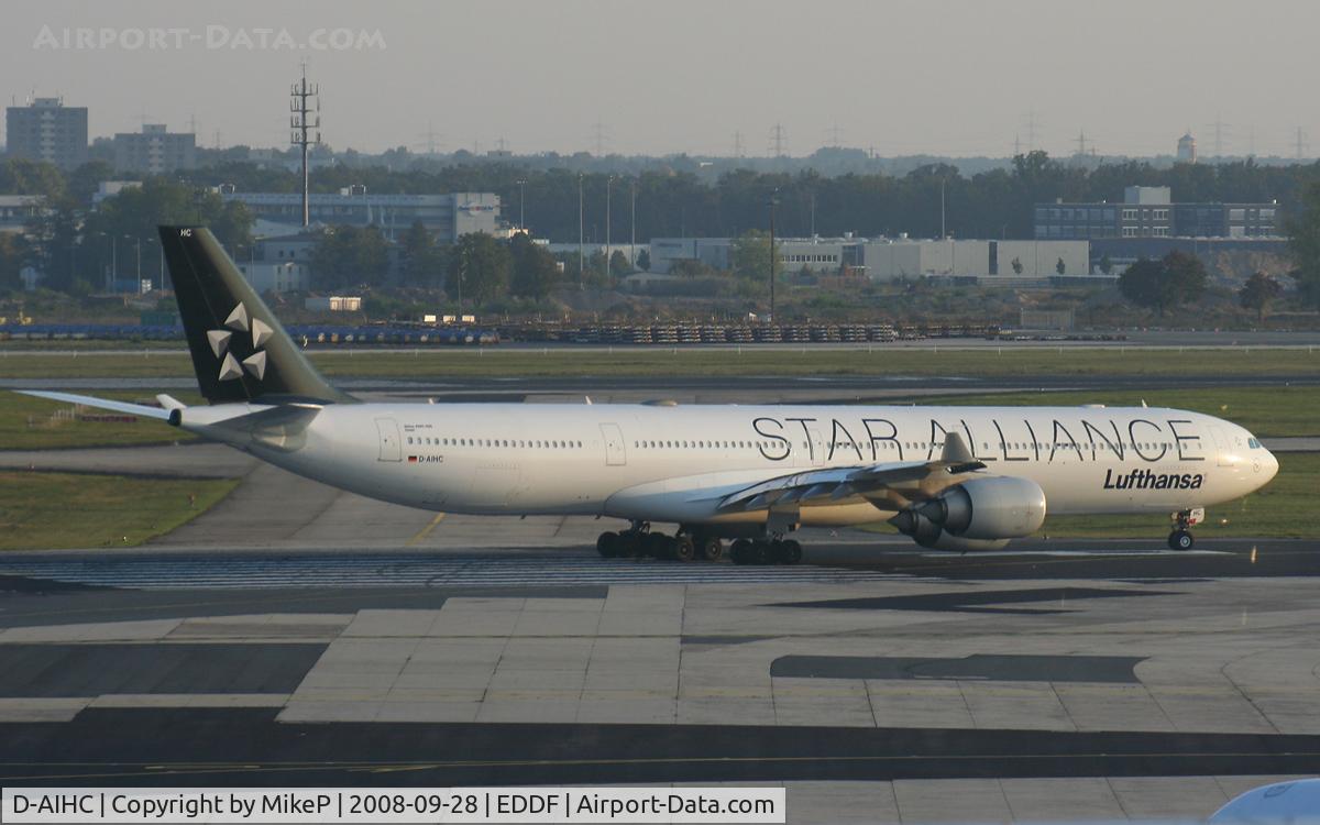 D-AIHC, 2003 Airbus A340-642 C/N 523, Taxiing to the active for departure.