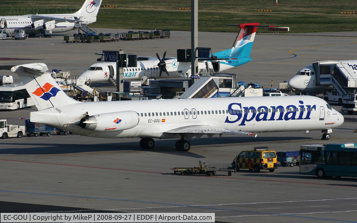 EC-GOU, 1991 McDonnell Douglas MD-83 (DC-9-83) C/N 53198, Parked remote to T2.