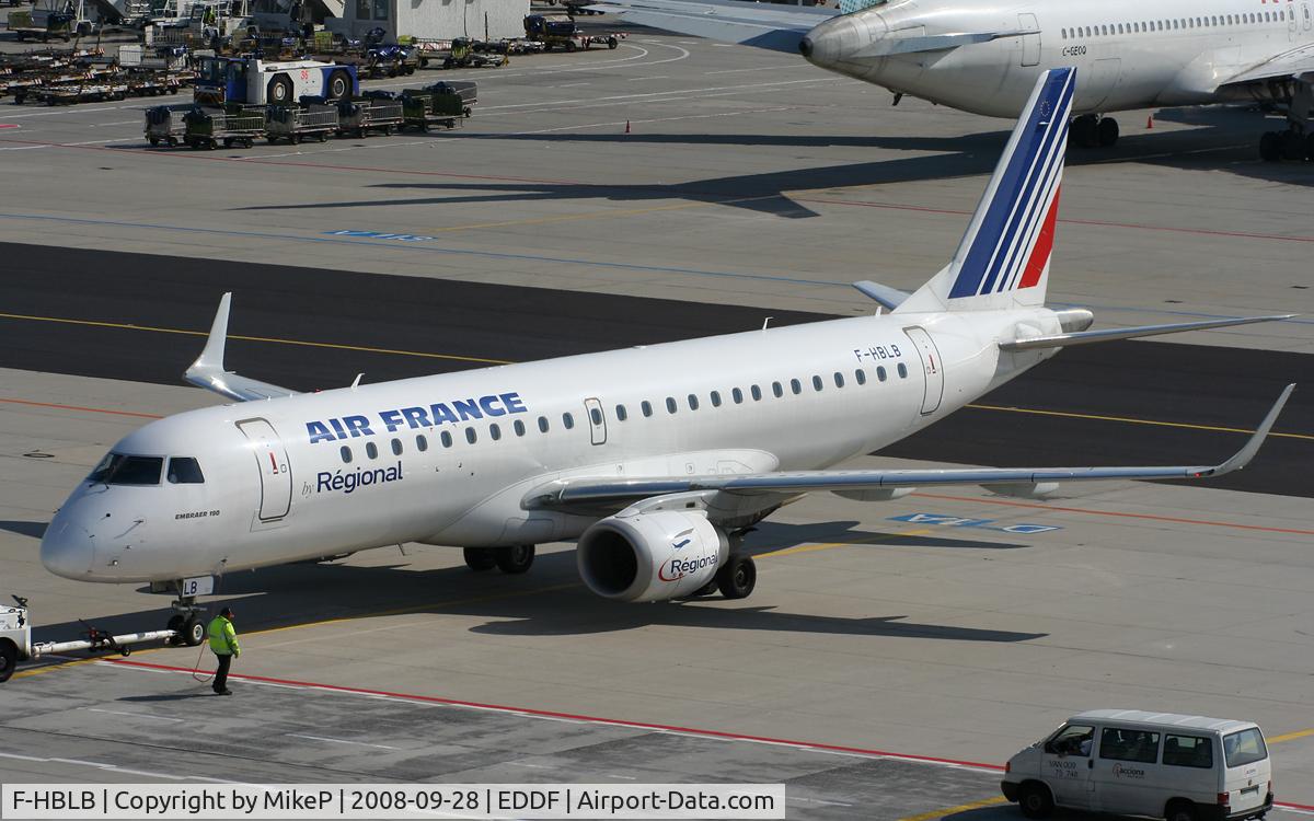 F-HBLB, 2007 Embraer 190LR (ERJ-190-100LR) C/N 19000060, Pushing from T2.