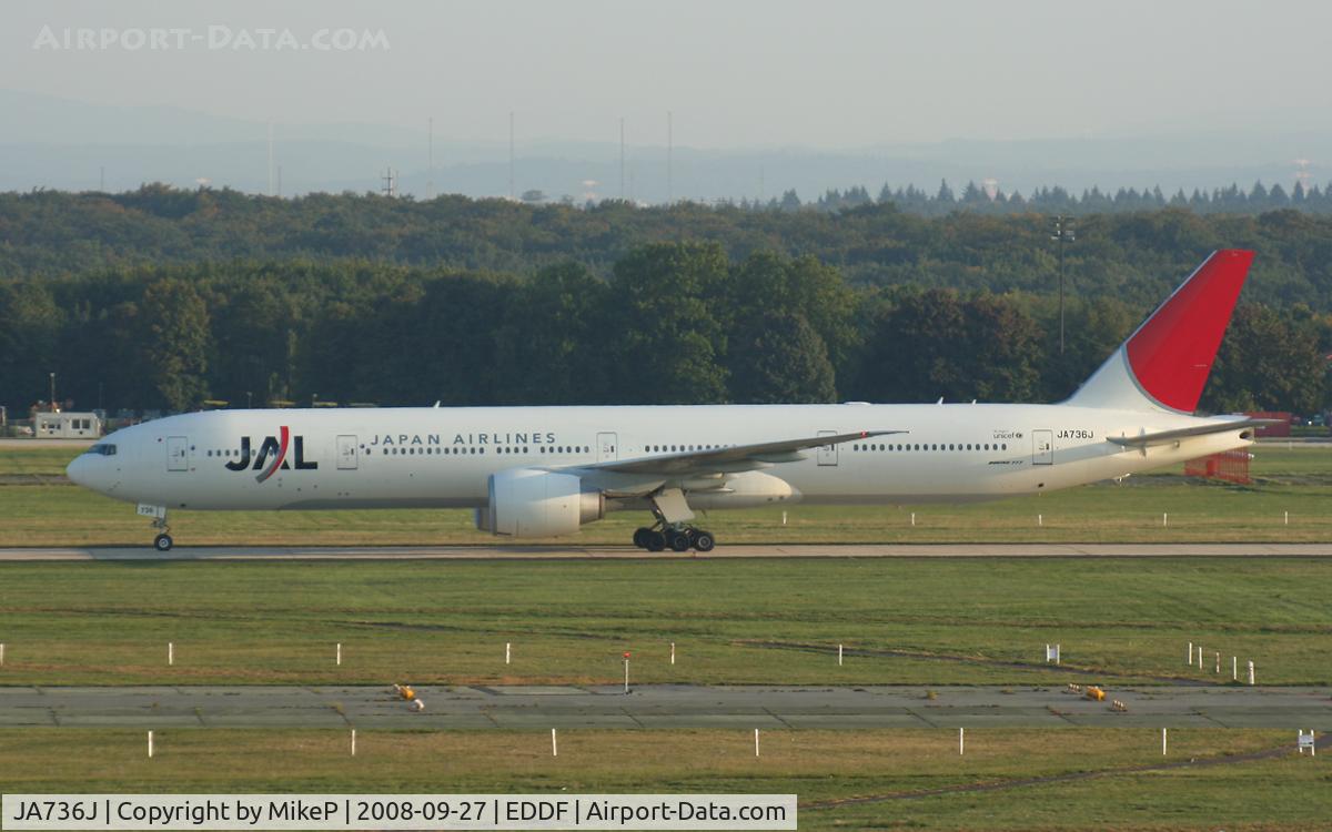 JA736J, 2006 Boeing 777-346/ER C/N 32435, Late afternoon arrival.