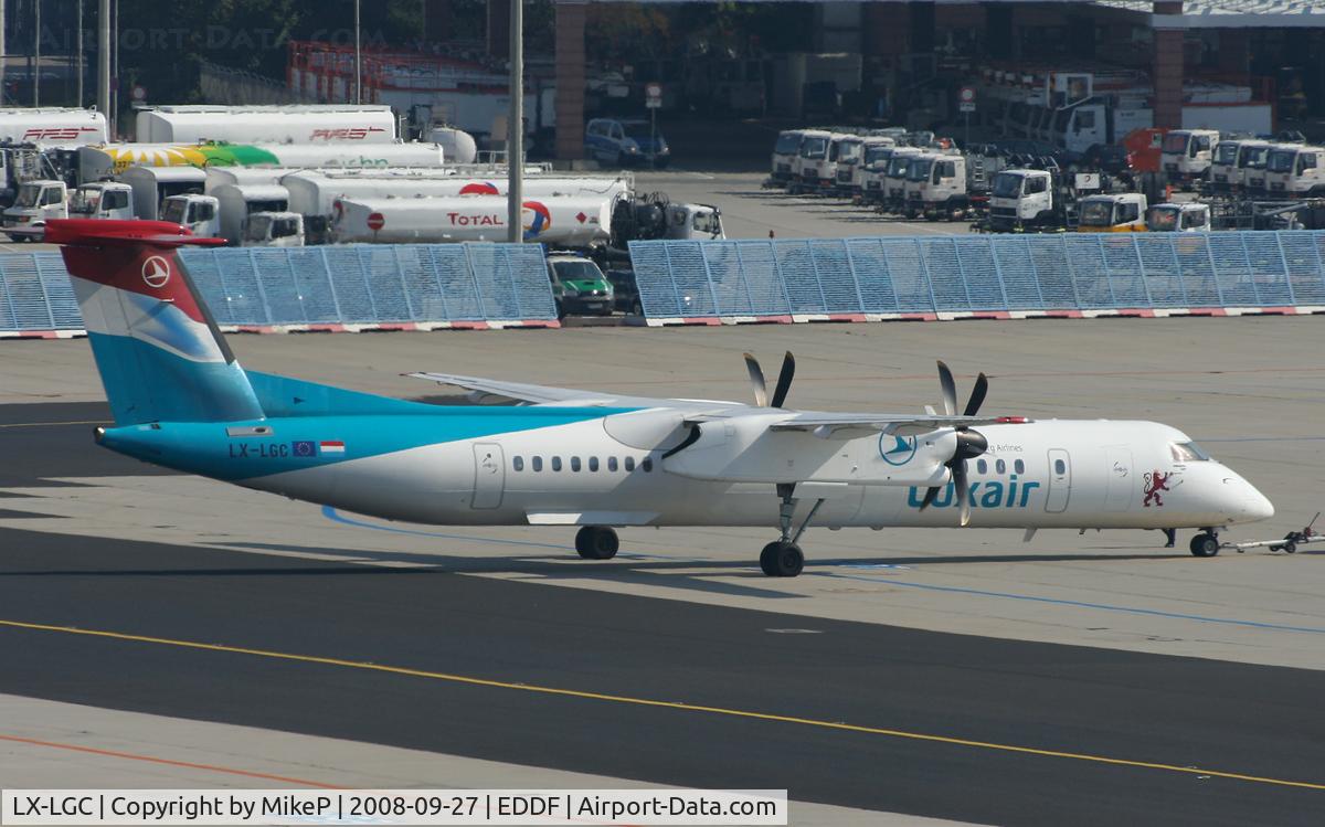 LX-LGC, 2007 De Havilland Canada DHC-8-402Q Dash 8 C/N 4162, Pushed back & ready to taxi.